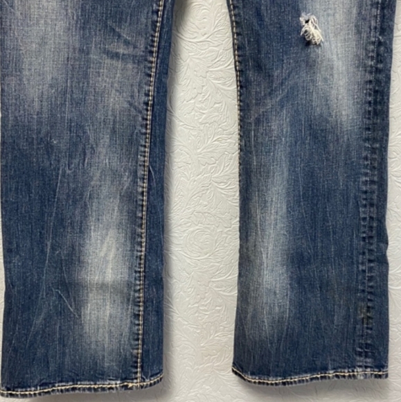 Vigoss Distressed Bootcut Jeans Flap Pocket A72 - Picture 8 of 9